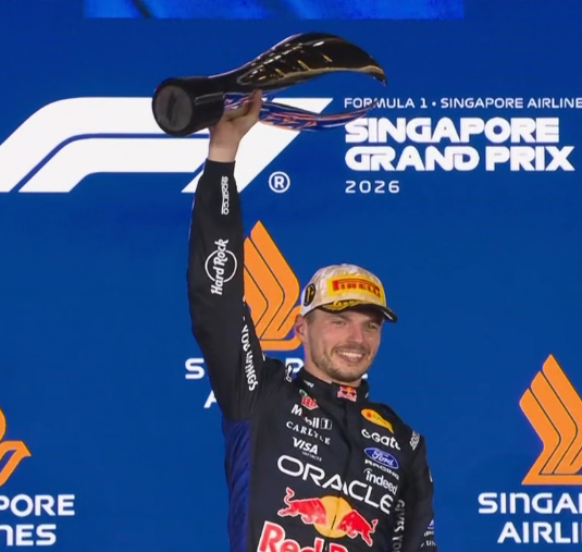 RBR_Daily's tweet photo. Max and GP with the trophies 🐐 https://t.co/hoIj9hWukh
