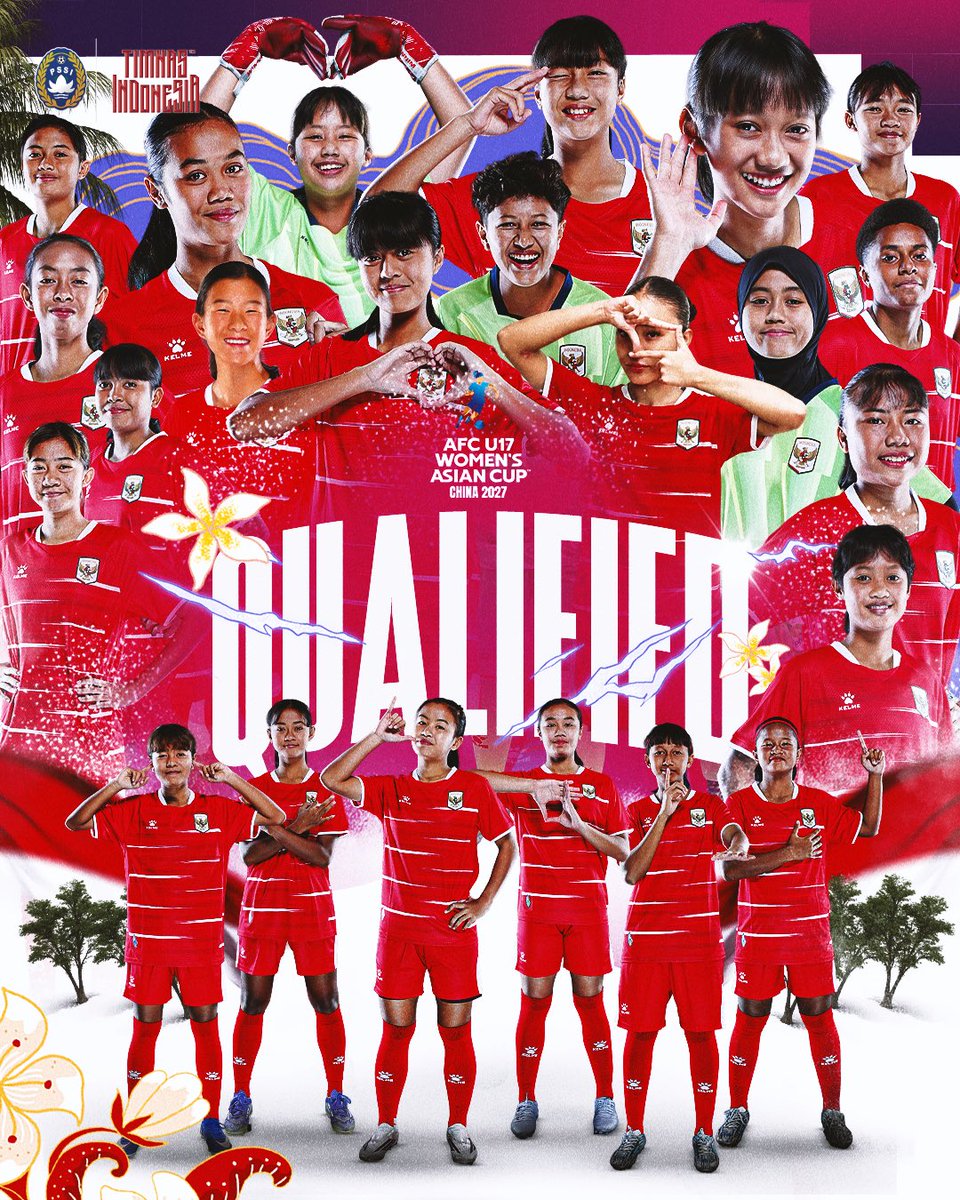TimnasIndonesia's tweet photo. 🌸 Hello, #U17WAC 2027 👋

‣ #TimnasDay
‣ #PertiwiBerani https://t.co/abowhPhnjx