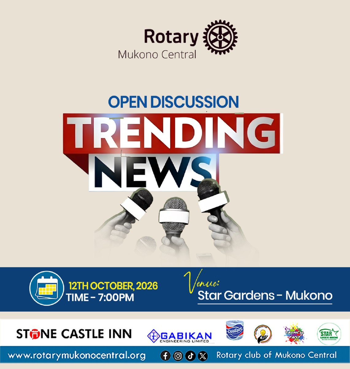RCMukonoCentral's tweet photo. "A good discussion increases the dimensions of everyone who takes part." - Randolph Bourne
Friends, that is our promise this week as we delve in the current trends
#TheDownTowners
#RCMukonoCentral https://t.co/rvYj0smEhf