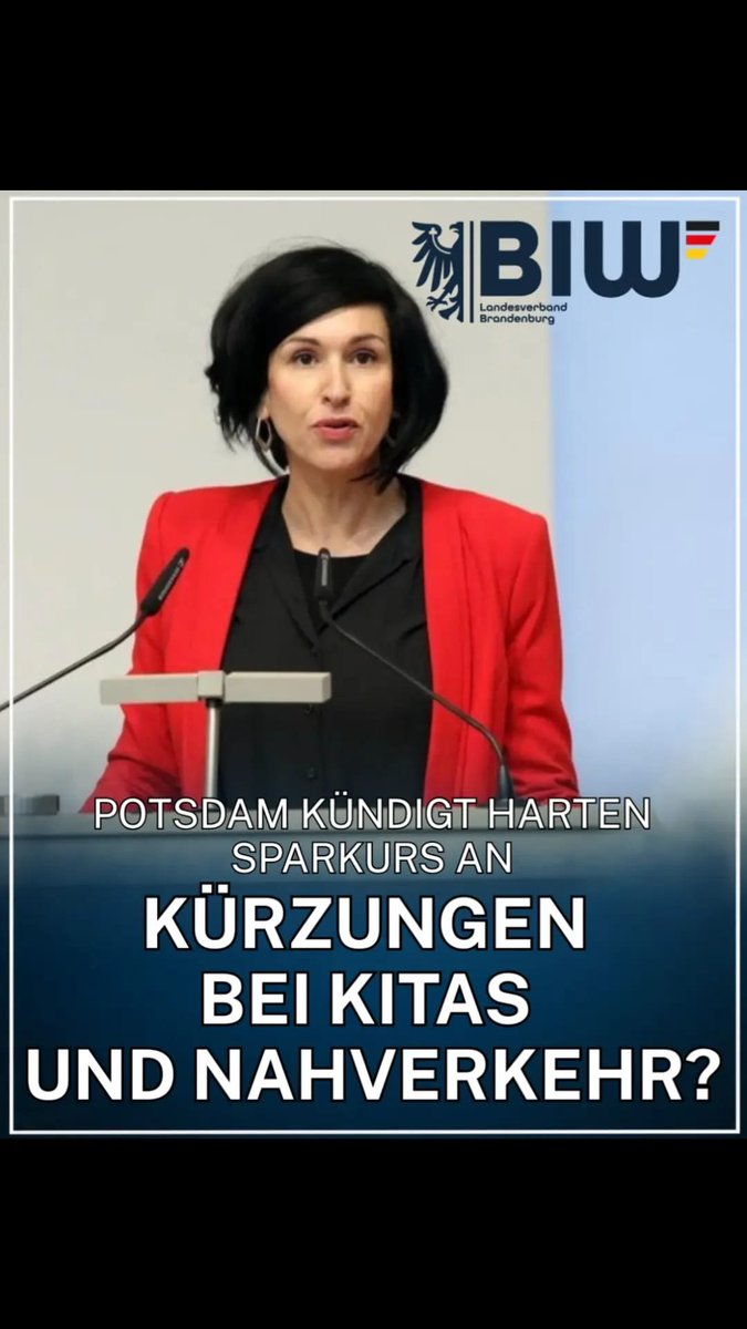 biwbrandenburg's tweet photo. 💰 POTSDAM MUSS SPAREN UND DIE BÜRGER SOLLEN ES SPÜREN!

In Potsdam wird es finanziell immer enger. Nach der verhängten Haushaltssperre kündigt Oberbürgermeisterin Noosha Aubel jetzt einen Sparkurs an, der für viele Bürger schmerzhafte Folgen haben könnte.

Und dabei geht es nicht um irgendwelche Kleinigkeiten!

🚋 Nahverkehr: Straßenbahnen könnten künftig statt alle 10 nur noch alle 20 Minuten fahren. Auch höhere Ticketpreise stehen im Raum.

👶 Kinderbetreuung: Die verlängerte Kita-Betreuung über acht Stunden könnte auf weniger Einrichtungen beschränkt werden. Gerade berufstätige Eltern wären davon betroffen.

🌳 Stadtpflege: Selbst bei der Pflege öffentlicher Grünflächen soll möglicherweise gespart werden.

Begründet wird die schwierige Finanzlage unter anderem mit steigenden Sozialausgaben und höheren Personalkosten.

Aber mal ganz ehrlich. Wenn eine Landeshauptstadt inzwischen darüber nachdenken muss, bei Kinderbetreuung und Nahverkehr zu kürzen, dann sollte man auch die bisherigen politischen Entscheidungen und Ausgabenprioritäten kritisch hinterfragen.

Wir als Bürger in Wut Brandenburg sagen: Bevor wichtige Leistungen für Familien, Pendler und Berufstätige eingeschränkt werden, gehören sämtliche freiwilligen Ausgaben und kostspieligen Projekte auf den Prüfstand. Gleichzeitig müssen Land und Bund die Aufgaben, die sie den Kommunen übertragen, ausreichend finanzieren.

Sparen muss sein, wenn das Geld knapp wird. Aber bitte mit Vernunft und den richtigen Prioritäten!

#Potsdam #Brandenburg #finanzen  #Steuergelder #BürgerInWut