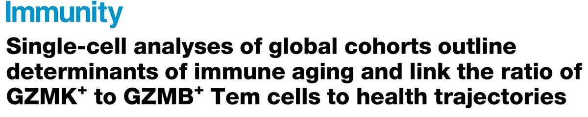EricTopol's tweet photo. The arcane title in the journal @ImmunityCP (which I took on) belies its contribution as one of the most impressive studies yet published on aging of our immune system https://t.co/DuqrTx5pMu