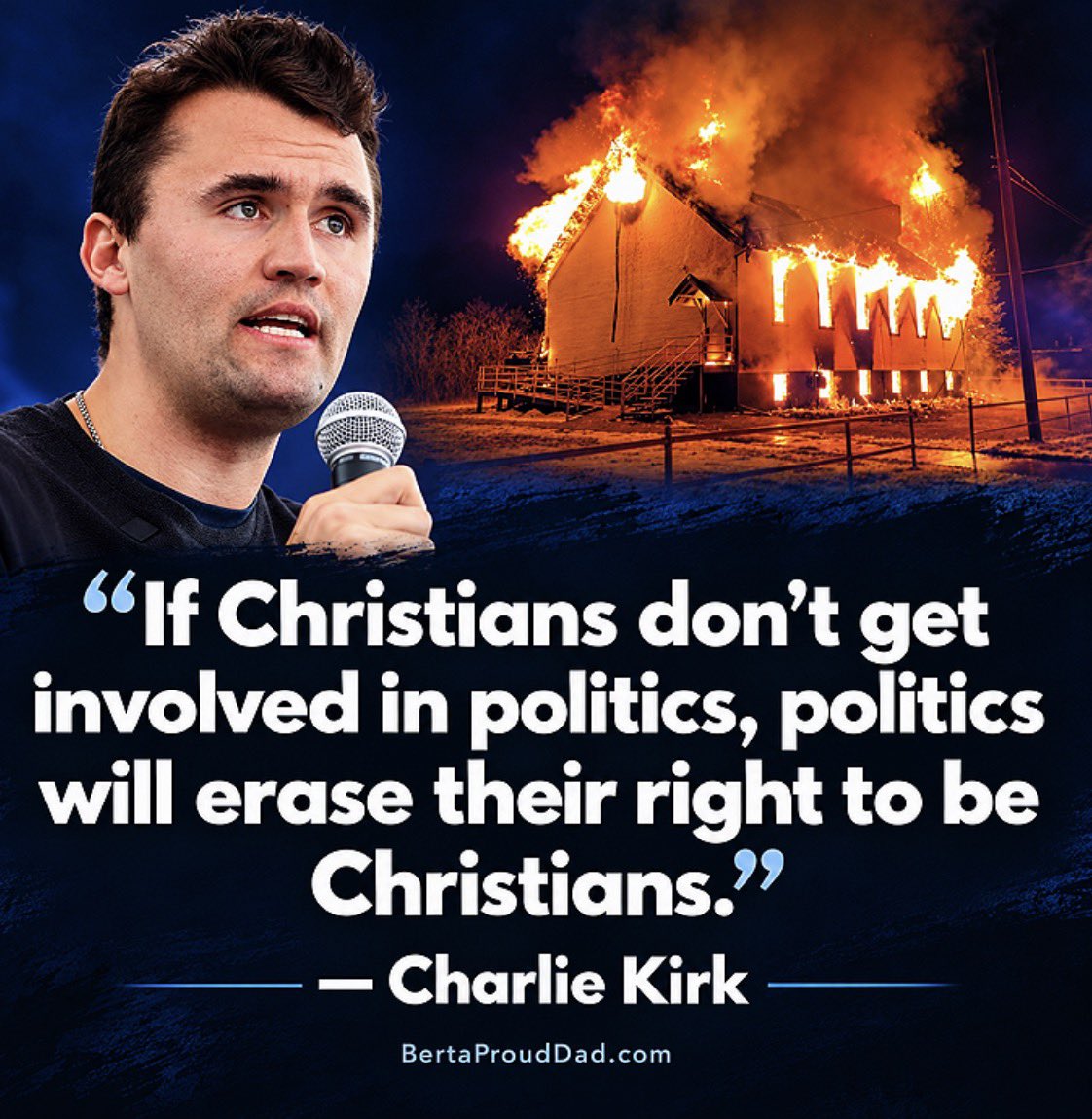BertaProudDad's tweet photo. Charlie Kirk was right.

CBC documented 33 churches destroyed by fire in Canada from May 2021 to December 2023. 24 were confirmed arsons.

Respect everyone’s faith? Then show Christians that same respect.

Religious freedom shouldn’t come with a double standard. https://t.co/B7zaaaOBlU