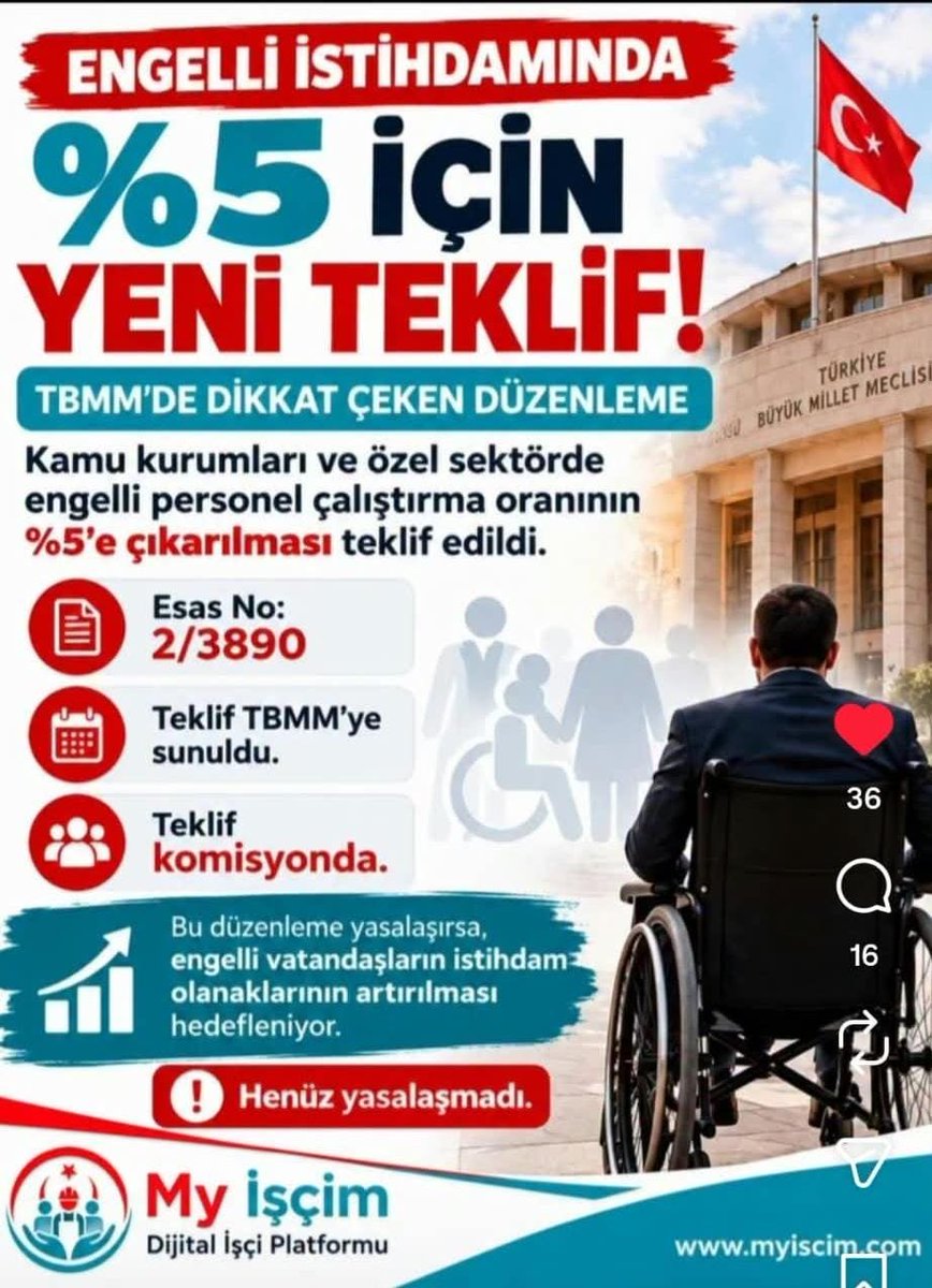 YunusG67's tweet photo. #EngelliyeEngelsizEmeklilik
3 Aralık Dünya Engelliler Gününde bir günlük etkinliklerle değil
🇹🇷
atama müjdesi ile destek bekliyoruz
3 Aralık Milattır %5 kota Şarttır 
@RTErdogan @dbdevletbahceli @ErbakanFatih @MahinurOzdemir @TkgzAhmt 
@aemengellimemur 
#EngellilerinAtamaTalebi https://t.co/VGBDnCANbw