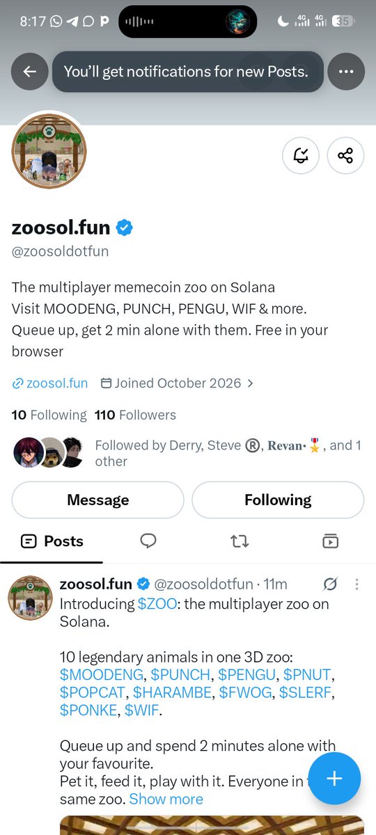 Wolfeye_x's tweet photo. @JusttDerrick @zoosoldotfun Touched 

4U43tz5z2CGwgjjDRmKupqPeveCwPZLXqmdBftnLnEJL https://t.co/EskQLgHYbW