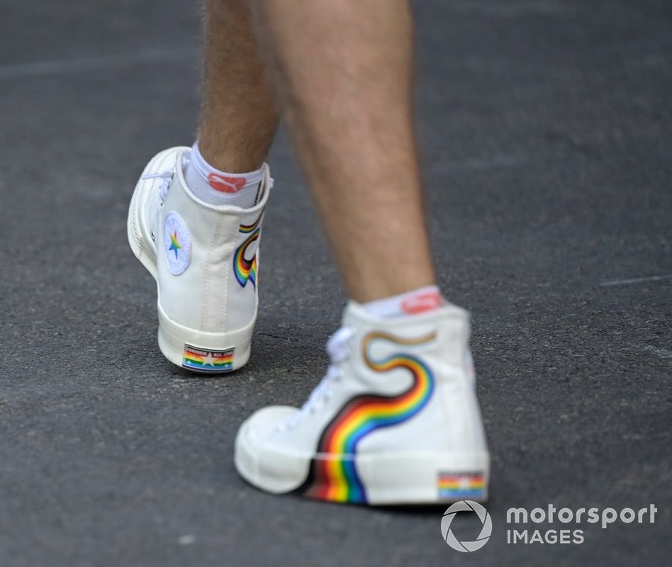 fag4lando's tweet photo. Remember what they took from us 💔 we used to have Sebastian Vettel rocking pride Converses… bring back the gay elderly 💔 https://t.co/mk7oAWNbls