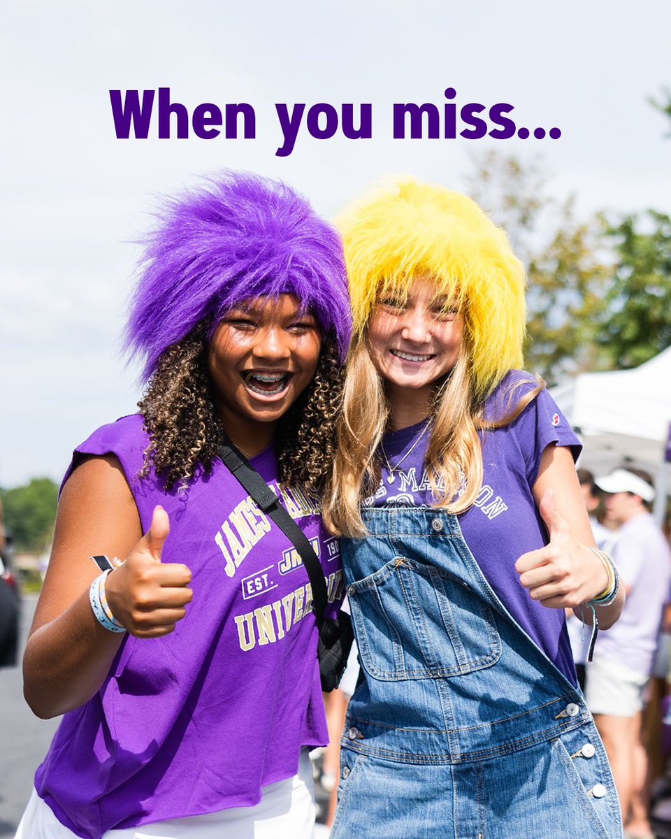 JMU's tweet photo. In case you're missing us... https://t.co/XeghTqQP5r