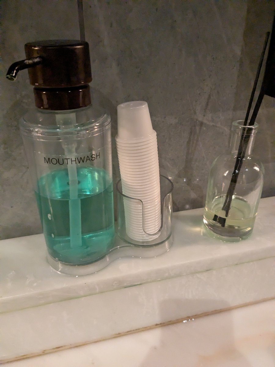 Pokemon_Rebelz's tweet photo. When the restaurant your at is so fancy it has mouth wash in the bathroom 🪥😁 https://t.co/BMXiKlY5Zr