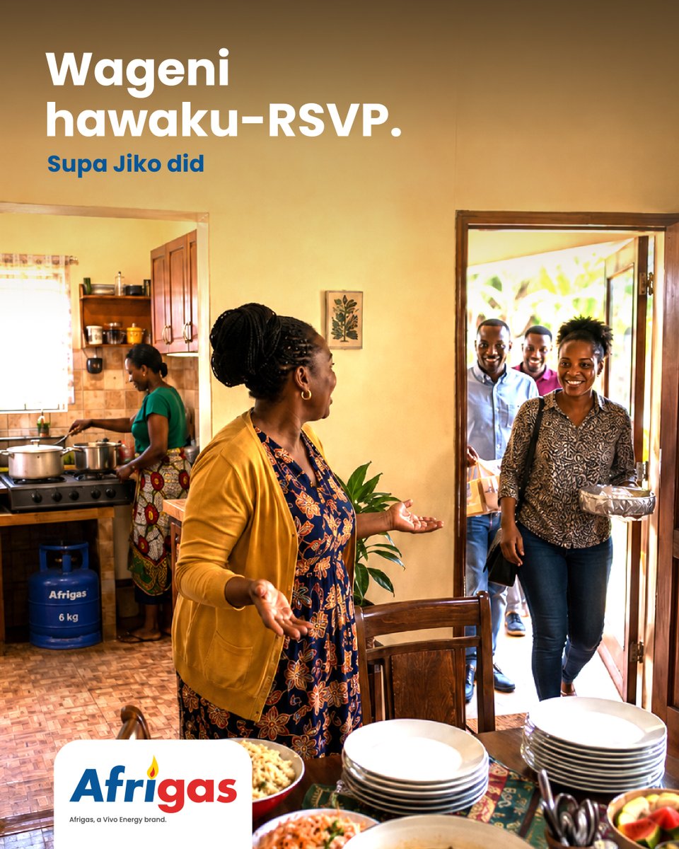 Shell_Kenya's tweet photo. “Just five people are coming.”  Five people: Arrive with five more people.  

When the cooking gets serious, make sure your backup plan is ready. 

Super Jiko, your 6kg cooking backup. https://t.co/zfv2H9r5x5