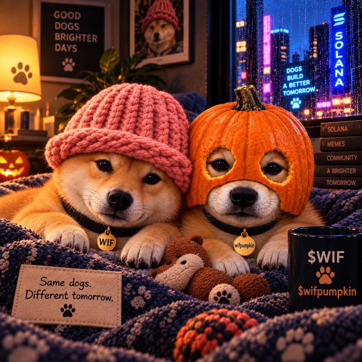 wifpumpkinonsol's tweet photo. 🐕🎃 Two dogs. Two legends. One movement.

$WIF started the story. Now $wifpumpkin is bringing a whole new chapter to Solana.

Dogwifpumpkin is paired with $WIF, rewarding holders with the original dogwifhat!

The hat stays on.
The pumpkin stays on.

Different looks. Same legendary energy.

$WIF 🤝 $wifpumpkin

And the story is just getting started.