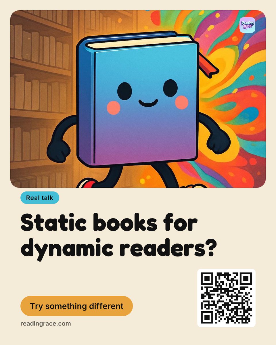 ReadingRaceApp's tweet photo. Most reading apps feel static. Same page every time. Same speed for everyone. But you're not static. Your reading rhythm is yours alone. What if your books matched that?
https://t.co/QCv7mkOjJK
#ReadingApps #SocialReading #BookCommunity #ReadingGamers https://t.co/ssxJvDHYex