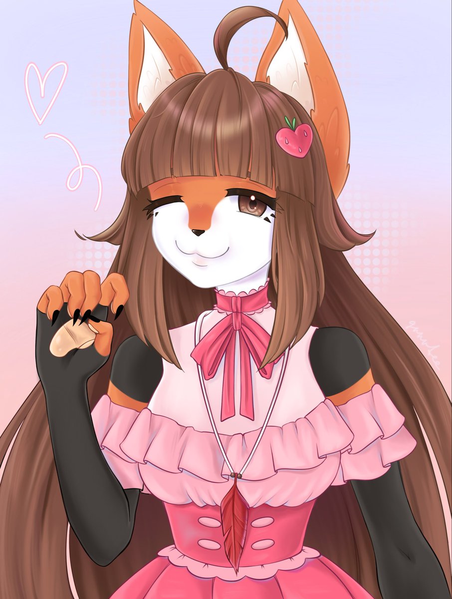 grnrtee's tweet photo. A half-body piece for @Mary_Fox09 ^^
It was such a pleasure to draw this cutie , thank you so much for sharing and letting me draw her!
Hope I noticed all the details 𐔌՞. .՞𐦯

#anthro #furry #artmoots #ocart https://t.co/099N9ilU2C