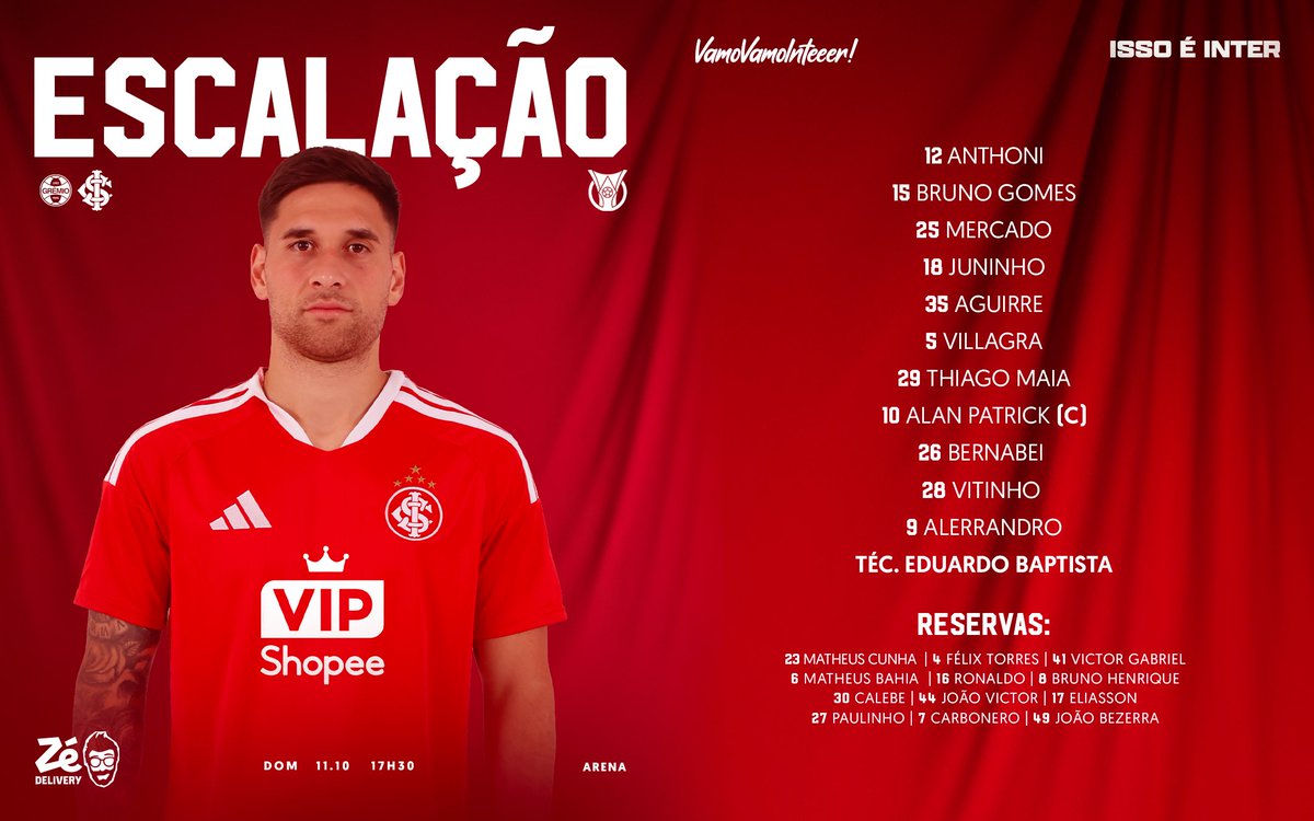 SCInternacional's tweet photo. 📝 INTER ESCALADO! 🔥 https://t.co/IoPKhRkLj2