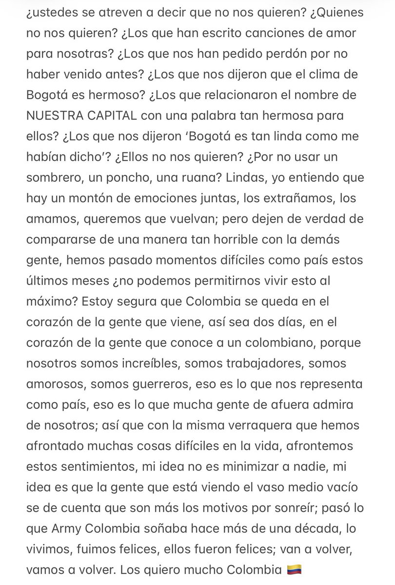 army_stay_vibes's tweet photo. @btsarmycol_ Quisiera que supieran mi posición y espero que la de muchas personas. https://t.co/Dya0zCq5JM