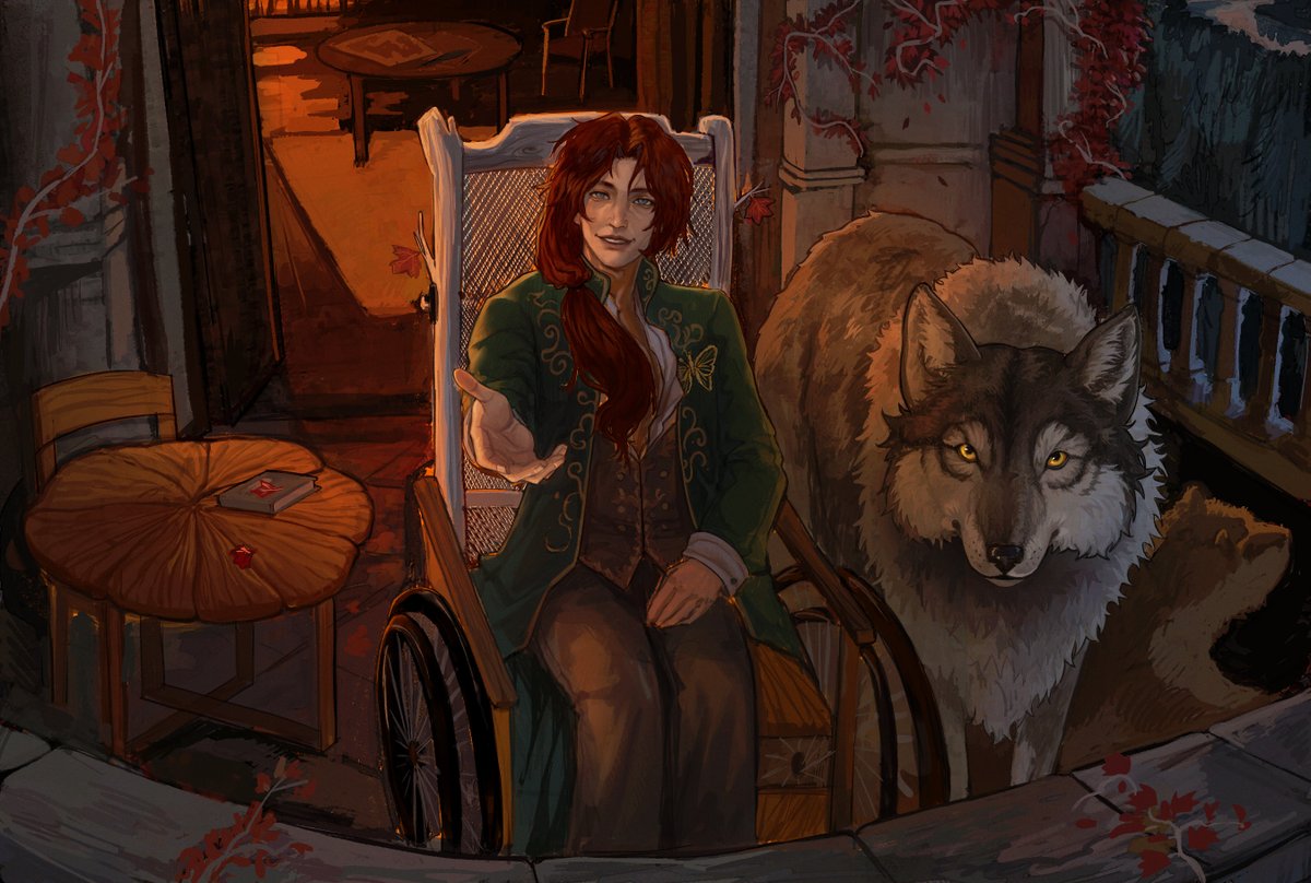 daenerystruther's tweet photo. #branweek2026 - king bran welcoming a raven who has a letter for him, in the rebuilt winterfell by @Airi_fujhita https://t.co/E0EIzGYxKn
