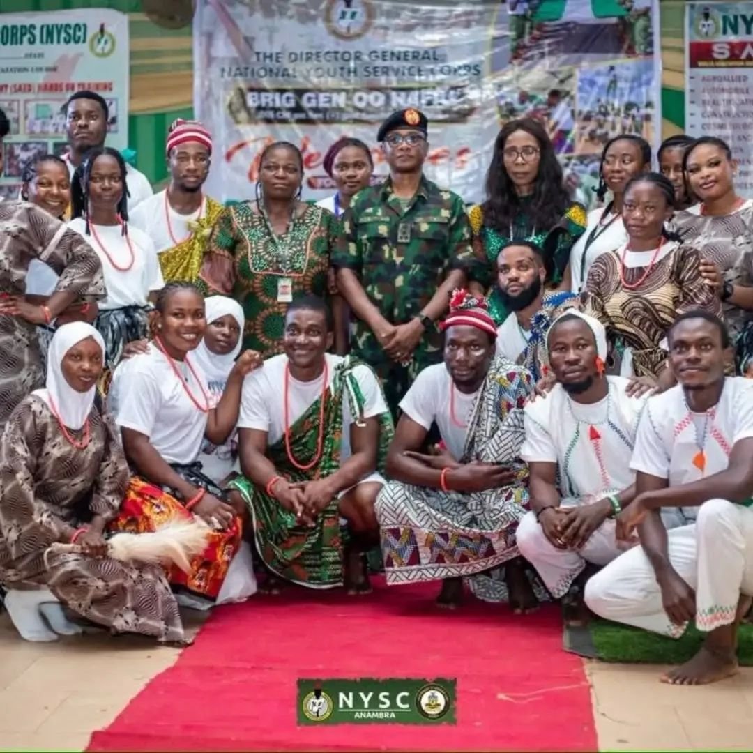 nysc360's tweet photo. *NYSC DG Visits Anambra Camp, Charges Corps Members on Skills, Networking and Security*

AWKA, ANAMBRA STATE — The Director-General of the National Youth Service Corps (NYSC), Brigadier General Olakunle Oluseye Nafiu, on Sunday, October 11, 2026, visited the Nnamdi Azikiwe NYSC Unity Permanent Orientation Camp, Umuawulu/Mbaukwu, Awka South Local Government Area of Anambra State, where he charged corps members to embrace entrepreneurship, build meaningful networks and prioritise their security.

Addressing the 2026 Batch C, Stream I corps members, Brig Gen Nafiu described the skills acquired through the Skills Acquisition and Entrepreneurship Development (SAED) programme as a vital asset for life after service, emphasising that “the skill you learn is your saving grace.”

He encouraged the corps members to build purposeful friendships and expand their networks, noting that the relationships established during their service year could become valuable connections in the future.

On security, the Director-General assured them that the NYSC was working with relevant security agencies to prevent a recurrence of the reported kidnapping of prospective corps members. He cautioned against night journeys and urged them to remain vigilant and responsible throughout their service year.

Brig Gen Nafiu also advised corps members to accept their places of primary assignment in good faith, stressing that competence and practical skills were as important as academic grades. He further urged them to respect the people, cultures, traditions and laws of their host communities.

Earlier, the Anambra State Coordinator, Mrs Pauline Ojisua, welcomed the Director-General and reported that the corps members were disciplined, while camp officials and corps members were working together as a team.

The visit featured the inspection of the Quarter Guard mounted in honour of the Director-General, cultural dance performances by the NYSC cultural troupe and a martial arts demonstration that earned his admiration. The corps members also gave him three hearty cheers.

As a gesture of goodwill, Brig Gen Nafiu donated two cows to the corps members and personally served them lunch, underscoring his concern for their welfare.

The visit reinforced the NYSC management's commitment to corps members' welfare, skills development, security awareness and responsible national service.