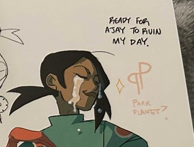 ActuallyAzura's tweet photo. #KOG #KOGspoilers #KnightsofGuinevere
.
.
.
.
.
Soo...Ajay was Andi's boss at the company(and,ibelieve,the boss of many of the park workers there, too). And as we've seen, he is a terrible person who ruined her life(not just hers)I have a theory about him...(1/5) https://t.co/fyBCuw5vOw