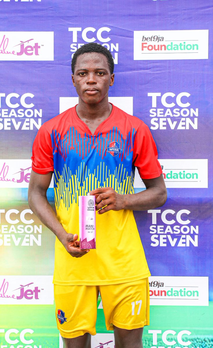 official_tcchq's tweet photo. Man of the match award winners (MD 5)

David Ajibade (Imperial)

Gome Namene (Gbagada) https://t.co/G5zVikbRaj
