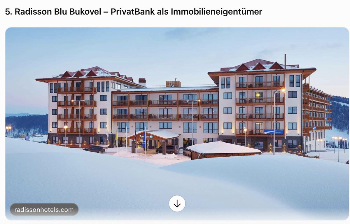 Elke_Austenat's tweet photo. FRAGEN AN DIE X-GEMEINDE – insbesondere an die Ukraine-Kenner! 🇺🇦
Die Ukraine verfügt auch während des Krieges über luxuriöse Ski-, Wellness- und Erholungsanlagen. In der Westukraine entstehen sogar neue Ferienprojekte.

Warum werden die vorhandenen Hotels, Kurhäuser und Ferienanlagen nicht in größerem Umfang genutzt, um die Zivilbevölkerung aus den Kriegs- und Beschussgebieten  oder "Kältegebieten sicher unterzubringen? 
Über den bevorstehenden Winter wird Fürchterliches in deutscher Presse berichtet.   
Das wäre doch ein Akt brüderlicher Solidarität und gelebten Nationalstolzes, wenn wohlhabende Ukrainer ihren Landsleuten kostenlos Unterkünfte zur Verfügung stellten.
Nationale Solidarität durch Taten – nicht bloß durch Bekenntnisse!

Zusätzlich hat man die Freunde  der Ukraine, Humanität, Rechtstaatlichkeit und "unserer Werte": 
🔺Kanzler- und Blackrock-Liebhaber Merz,  hat doch ständig das Credo im Mund "Humanismus", "unsere Werte", 
🔺oder Soros, der doch immer gern einspringt, Menschen bei der Umsiedlung zu helfen. Er und seine Jünger brauchen doch nur einige diese rLuxusanlagen für wenige Jahren zu mieten und Zivilbevölkerung aus "Beschuss"-+ Kriegsgebieten dort einquartieren.  
Vorrangig unterstützt Soros mit seiner 1990 gegründeten Gesellschaft IRF  die Ukraine mit: Schutz der Menschenrechte, die Entwicklung der Demokratie, die Unterstützung von Reformen und die Stärkung der Widerstandsfähigkeit der Gemeinschaft in der Ukraine! Das wurde geschafft, jetzt speziell die Hilflosen retten.(https://t.co/tFnuC2SqRS).

Übrigens, sollte man wissen: Soros Altruismus ist nicht so alturuistische wie man denkt, da er oder seine Nachtkommen nach amerikanischem Steuerrecht (§ 170 Internal Revenue Code) die "demokratischen" Hilfen steuerlich abschreiben kann und dabei noch extrem an Einfluss gewinnt. Einfach mal Merkelchen und ihr lustiges Geständnis, wie butterweich sie Gates erlegen ist, ansehen.
Weitere Freunde: 
🔺UvdL verdient ca. 430.000€/Jahr - Grundgehalt oder 🔺Christine Lagarde knapp 600.000 €/Jahr
🔺Katja Kallas Jährliches Bruttogehalt: ca. 405.000€/Jahr
🔺 Befürworter von Abgeordneten Deutschland für "unsere Werte" in der Ukraine : wenn die nur 5.000€/Jahr geben würden (200 Abgeordnete) käme schon 1 Million/Jahr zusammen, um ukrainische Zivilisten in einem Wellneshotel in der Westukraine unterzubringen. 
Und bei CDU/CSU + SPD + Grüne wären es schon 413 Abgeordnete - also 2 Mio. zusammen - Und wenn sich noch weitere wohlhabende Ukraine-Unterstützer, EU-Politiker und Journalisten – von Ronz bis Pons – beteiligten, ließe sich vielleicht sogar ein jährlicher Hilfsfonds von 5 bis 10 Millionen Euro organisieren!
Das muss sich doch machen lassen. 

Mit Flixbussen werden die Zivilisten aus den Krieg-und Beschussgebieten in die Wärme und friedliche Atmosphäre gebracht. Flix ist Reisen in Kriegsgebiete gewohnt!!!!
Die Eigentümer erhielten eine Miete, die Zivilbevölkerung eine Unterkunft fern der Front, und die wohlhabenden Unterstützer könnten zeigen, was sie unter Humanität und Solidarität verstehen.

Wer Solidarität fordert, darf auch gefragt werden, was er persönlich dazu beiträgt.
Das gilt selbstverständlich auch für die wohlhabenden Vertreter der Ukraine selbst.
🔺 Vitali Klitschko, Bürgermeister von Kiew: rund 4,63 Millionen US-Dollar deklarierte Vermögenswerte (Auswertung seiner Vermögenserklärung für 2025).
🔺 Wolodymyr Selenskyj: Immobilienbesitz, Mieteinnahmen und ein durch die Pandora Papers dokumentiertes Offshore-Firmennetzwerk aus seiner Zeit als Unternehmer.

Bemerkenswert: 2019 wurde seine Beteiligung an einer Offshore-Gesellschaft unentgeltlich auf einen Geschäftspartner übertragen. Eine weitere Vereinbarung ermöglichte seiner Ehefrau weiterhin Dividendeneinnahmen. Ob tatsächlich Zahlungen erfolgten, blieb offen.
Quelle:
https://t.co/HIIGPj6vr9

Hier ein Paar Beispiel⬇️ Mal unabhängig davon, dass man auch Containerhäuser schnell aufbauen könnte- natürlich beheizt und bestromt.