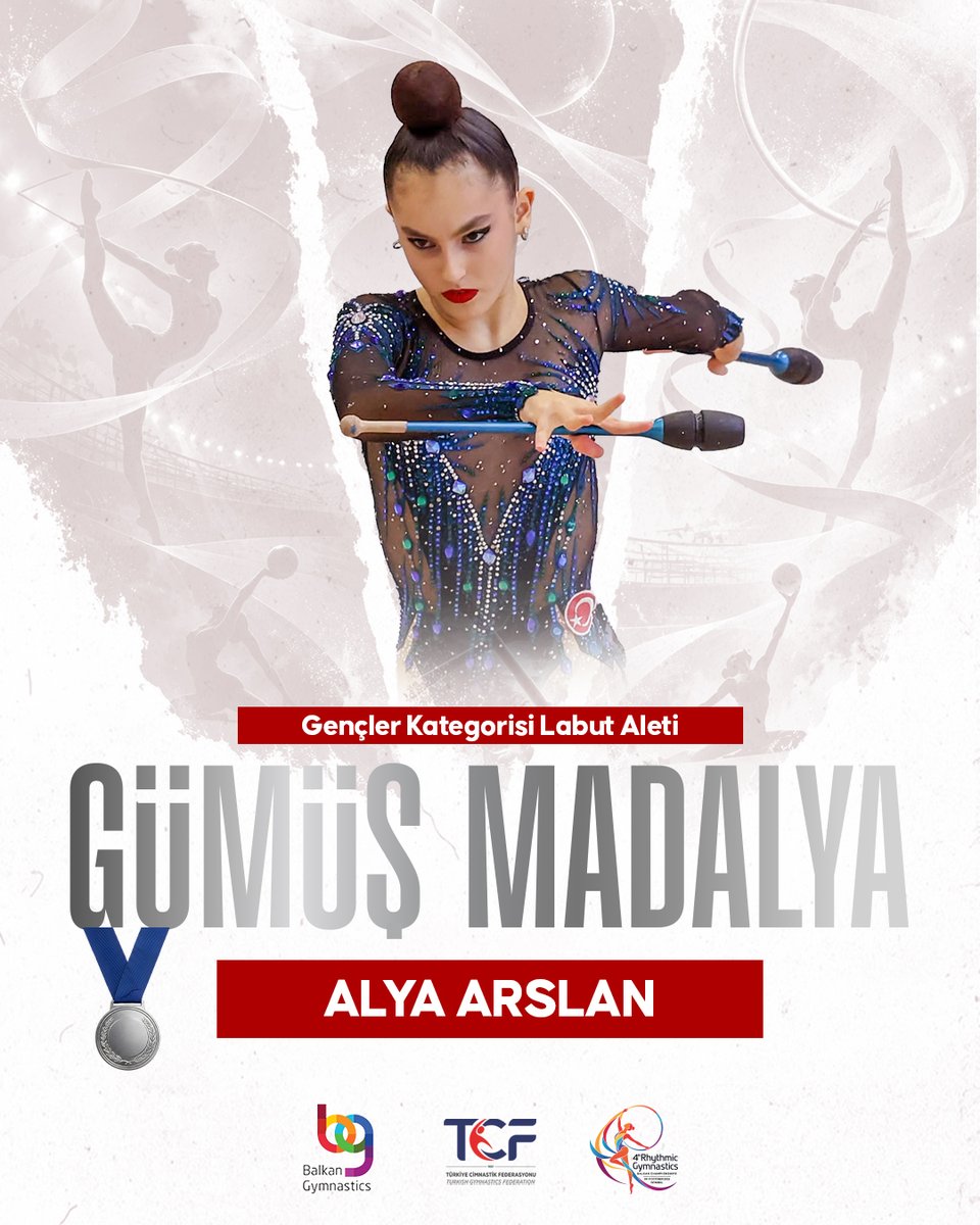 AcansHaber's tweet photo. Milli sporcumuz Alya Arslan, İstanbul’da düzenlenen Ritmik Cimnastik Balkan Şampiyonası’nın gençler labut aleti kategorisinde elde ettiği 24.750 puanla gümüş madalya kazandı.🥈 https://t.co/yrU2G9kplb