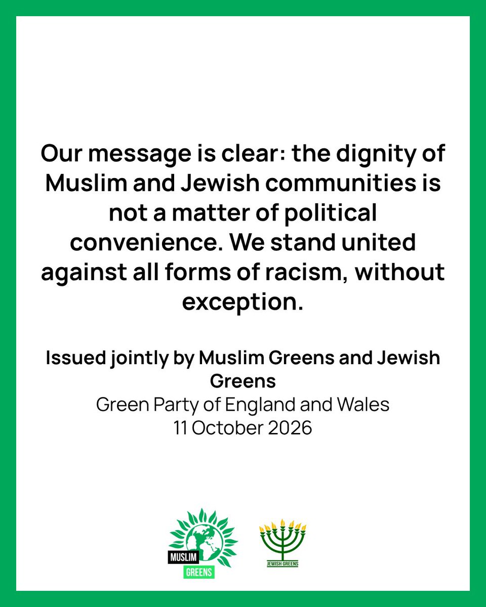 muslim_greens's tweet photo. Our message is clear: the dignity of Muslim and Jewish communities is not a matter of political convenience. We stand united against all forms of racism, without exception. @Telegraph 

Please complain to IPSO and Newscord: 

https://t.co/EeoaTBe12o

https://t.co/zELC3wgwWc https://t.co/33TQ8Og5jn