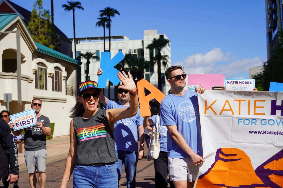 katiehobbs's tweet photo. Happy pride, Phoenix! 🌈 https://t.co/oqG1VxWGHn