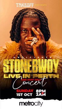 richdudegh_'s tweet photo. Stonebwoy headlined the 2,000-capacity Metro City in Perth, Australia, in 2016 for his ‘Go Higher’ Tour, and he later returned to headline the same Metro City, Perth in 2023 for his ‘5th Dimension’ World Tour.

Stop lying! https://t.co/VxpYu5T6cn https://t.co/1OkvWtX1Cf