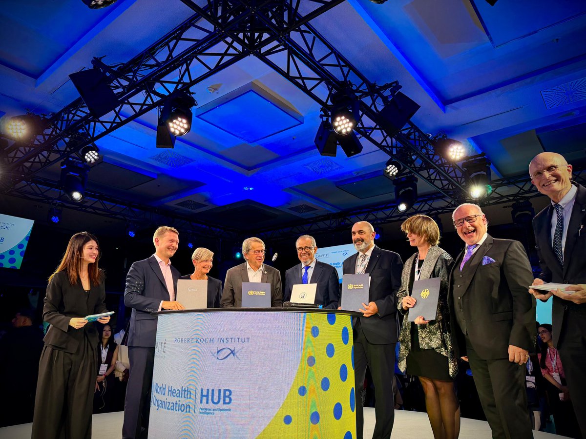 DrTedros's tweet photo. Nothing symbolizes #Germany’s support more than its hosting of part of @WHO right here in Berlin: the WHO Hub for Pandemic and Epidemic Intelligence.

At the #WHS2026, I reiterate our ambition that, through this Hub, by 2030, every country will be able to detect and understand any new health threat within 24 hours of its emergence
 
To get there, we will build on trusted digital foundations and harness new tools, including AI-powered simulation, to turn early signals into early action.
 
I thank Germany for its steadfast commitment and leadership, as well as our founding partners, the @rki_de and @ChariteBerlin for their continued support.

In a connected world, health security cannot be built country by country. It must be built together.