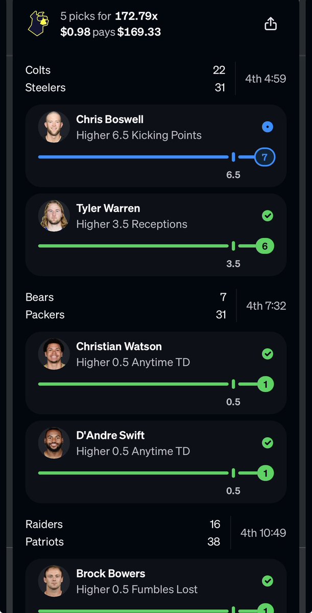 wytedehvil's tweet photo. Brock Bowers fumble did it as a bet that wouldn’t hit and we cash it. https://t.co/VTtob8IUC2