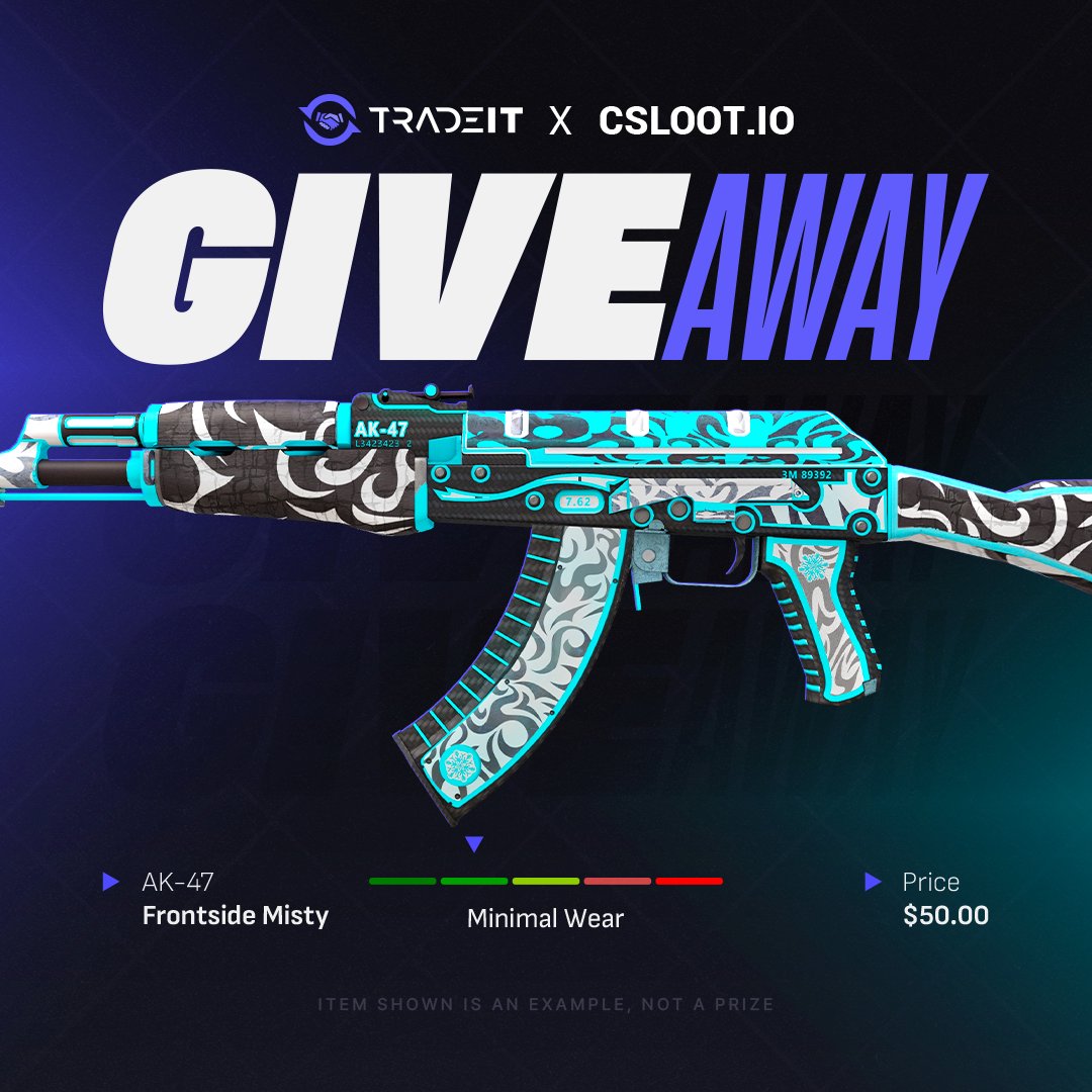 CSLOOTio's tweet photo. $50 Giveaway! 💸

✅ Follow @CSLOOTio &amp; @tradeit_gg 
✅ Like, Retweet &amp; Tag a Friend

Rolling in 7 Days! ⏱️ https://t.co/z1meR4OV9j