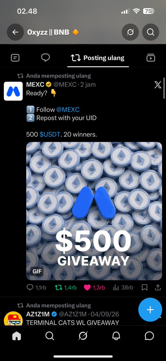 0xCodestateee's tweet photo. @MEXC Lucky me

25707958 https://t.co/Af5r5wC2FU
