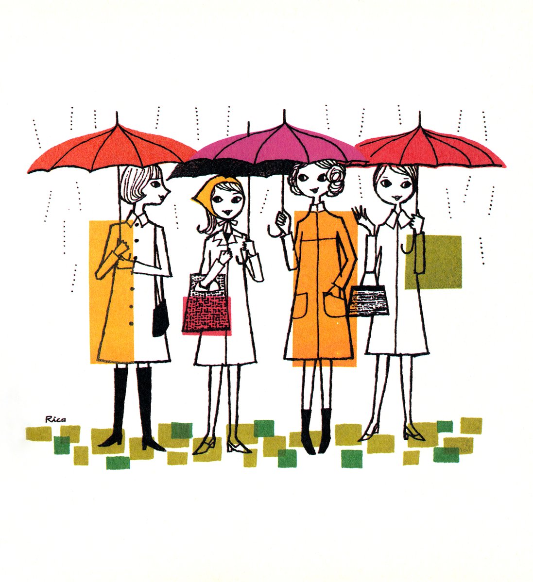 tweecafe's tweet photo. selected illustrations from the book 'ma saison préférée' by rica takada https://t.co/aLpzg5GuqU