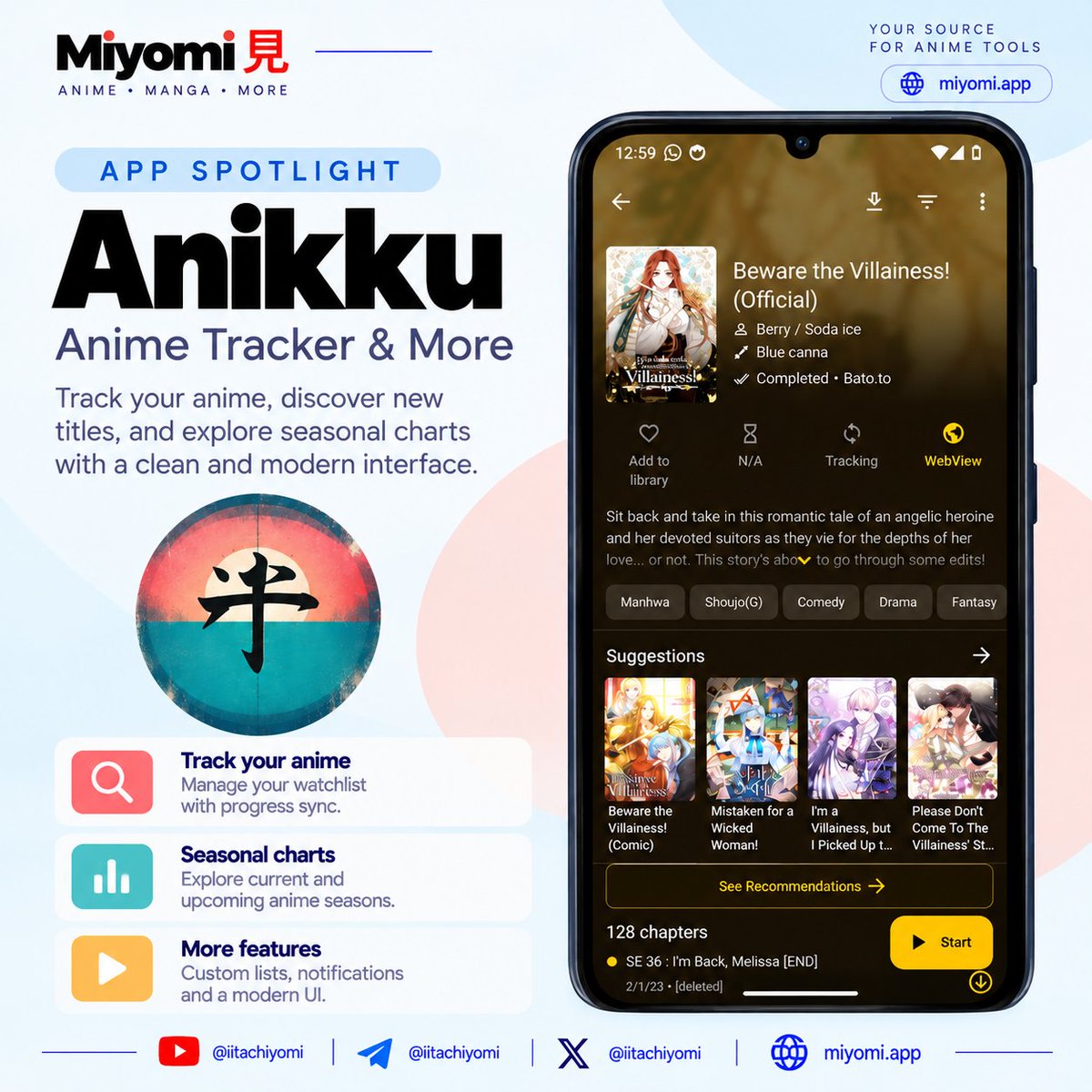 iiTachiyomi's tweet photo. 📱 App Spotlight: Anikku

Anikku is a free, open-source Android app for watching anime, cartoons, and series, with anime tracking and discovery features.

Explore its features in our spotlight. 👇

#Anikku #Anime #AndroidApps #OpenSource #Miyomi https://t.co/IBMKlYP8p2