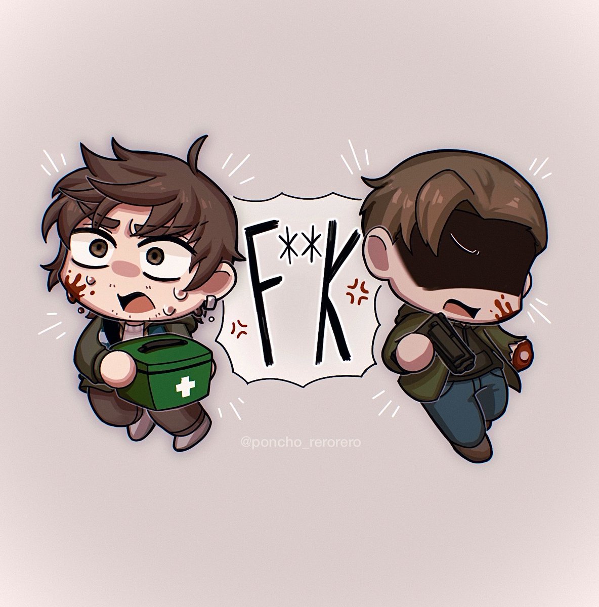 poncho_rerorero's tweet photo. I love this Foul-mouthed duo👬
( #bryanhodukavich &amp;  #ethanwinters)
#ResidentEvil https://t.co/iD28SRug3a