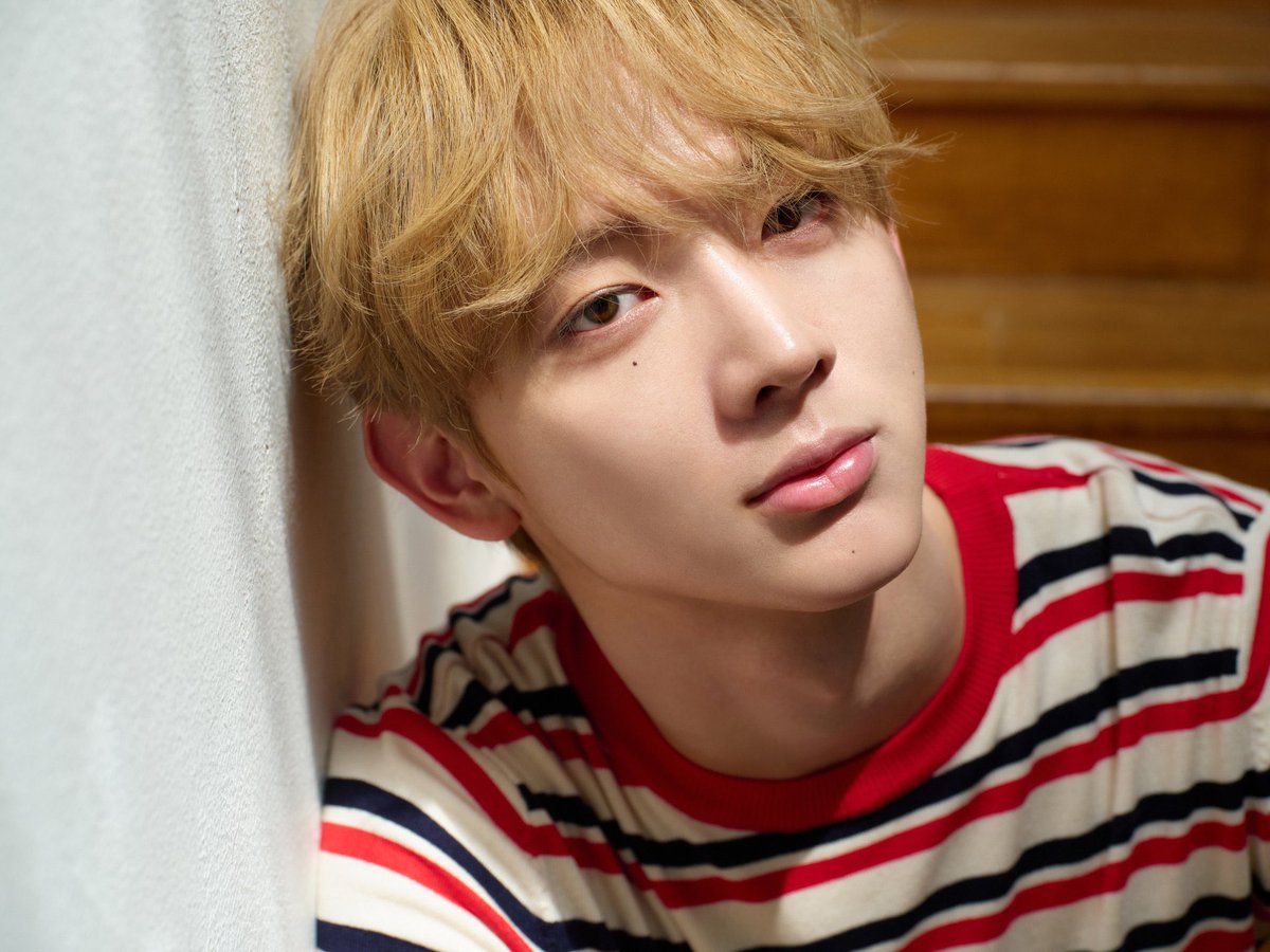 Seungeoonn's tweet photo. A new color scheme added to the concept. Wrapped in warm lights, a red striped tee, and a quiet, relaxed moment on the couch. Every frame caught me at just the right angle, holding onto a softer, more intimate mood. Pure 𝘼𝙩𝙩𝙧𝙖𝙘𝙩𝙞𝙤𝙣. https://t.co/uf7uKLavtE