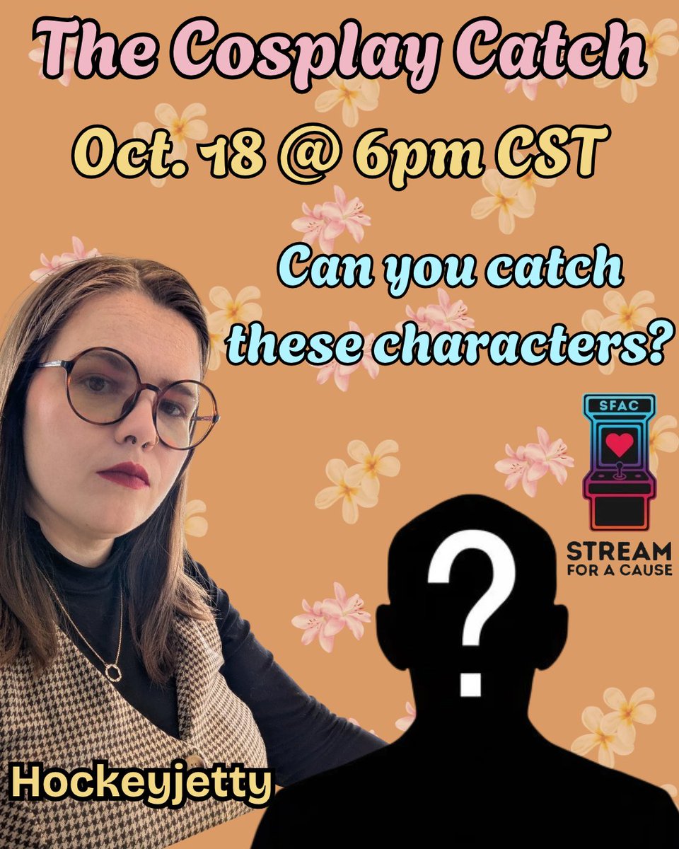 HockeyjettyTTV's tweet photo. Next week Sunday I'm hosting a gameshow to raise funds for @Streamcause! We will have cosplayers acting as there characters and our guessers will have to ask questions as if they were on a Dating Show! At the end, they have to try to guess what Anime Character! #charity #gameshow https://t.co/AGJVARuXGx
