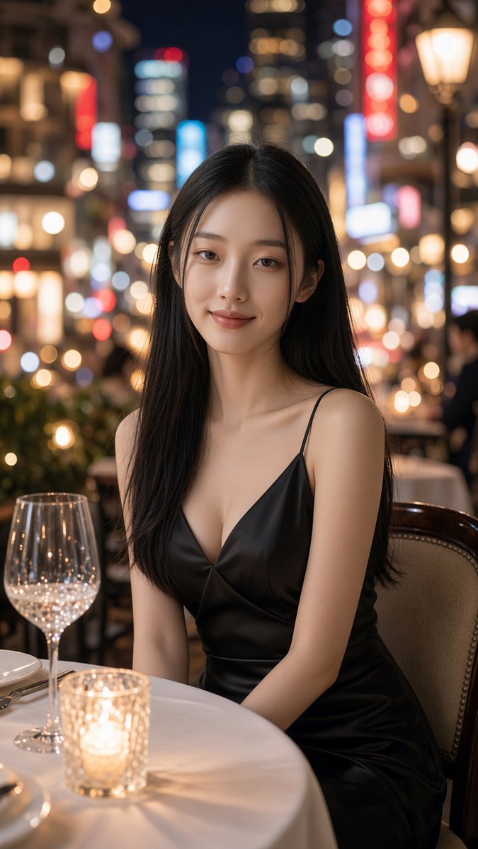 CassandraAIhk's tweet photo. Sunday night. Cassandra at dinner.

Black slip. City lights. A small smile.

#Cassandra #AIidol #AIgirl #AIArt #GrokImagine #HongKong #AIphotography https://t.co/QUU7KE84NR