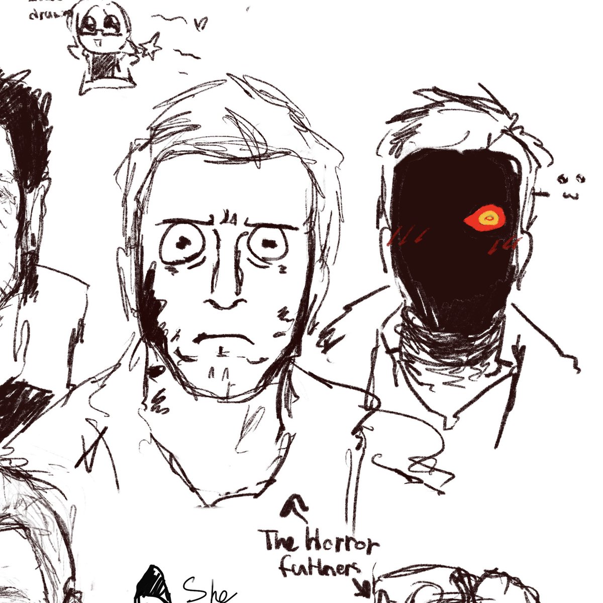 mell0hd's tweet photo. drew for the soul YES ethan winters and harry mason might be caught kissing idk https://t.co/ly9YKw6Fpr