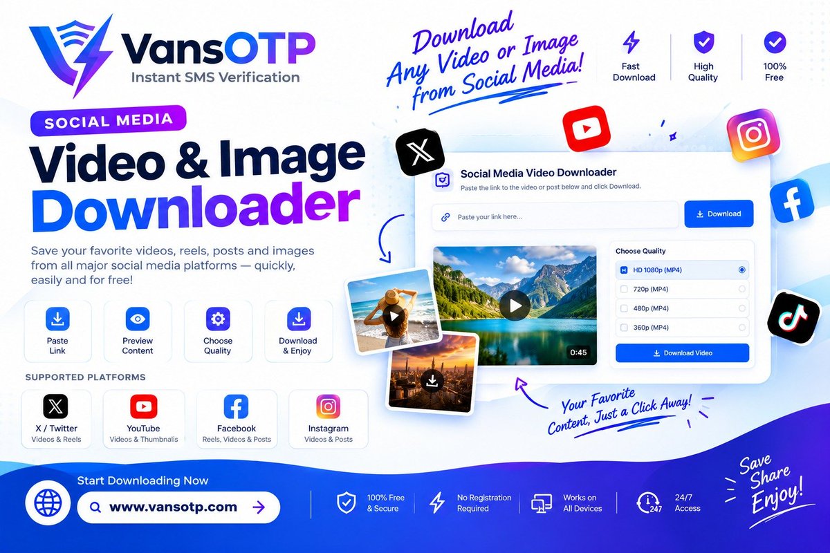 EvanswebHub's tweet photo. @RomanShalabanov Social media video &amp; image downloader https://t.co/vaRugVE9iJ https://t.co/9hk80IS9Yi
