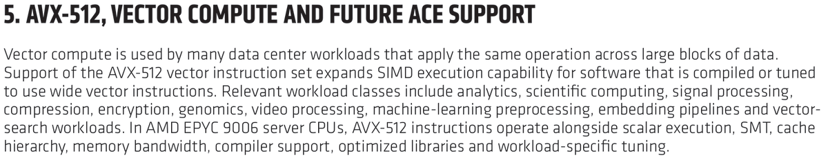 InstLatX64's tweet photo. #AMD released the "AMD EPYC SERVER CPU ARCHITECTURE AND PERFORMANCE OVERVIEW" White Paper:
https://t.co/KV81rVjqV6
#Zen6 #Zen6c #AVX512 #x86EAG #EAG #ACE https://t.co/qcK8ksHAf6