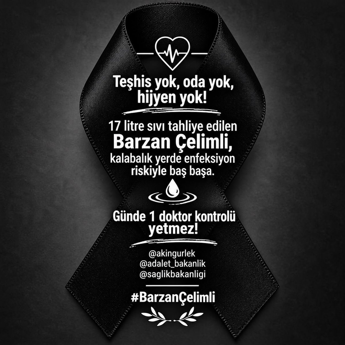 malizmep's tweet photo. #barzançelimli Barzan Çelimli’nin sağlık durumu ciddiyetle ele alınsın! İnsan hayatı ihmal edilemez. Bu sesi duyun, görmezden gelmeyin. https://t.co/7cMbNGTbpr