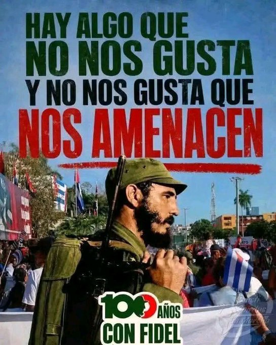 Azutecnia1's tweet photo. Cuba no es una amenaza; el bloqueo sí! Somos un país de paz. Exigimos el fin del bloqueo, del cerco energético y de todas las medidas coercitivas unilaterales contra nuestro país. #CubaNoEsUnaAmenazaElBloqueoSí https://t.co/F0s4P4ZEg8