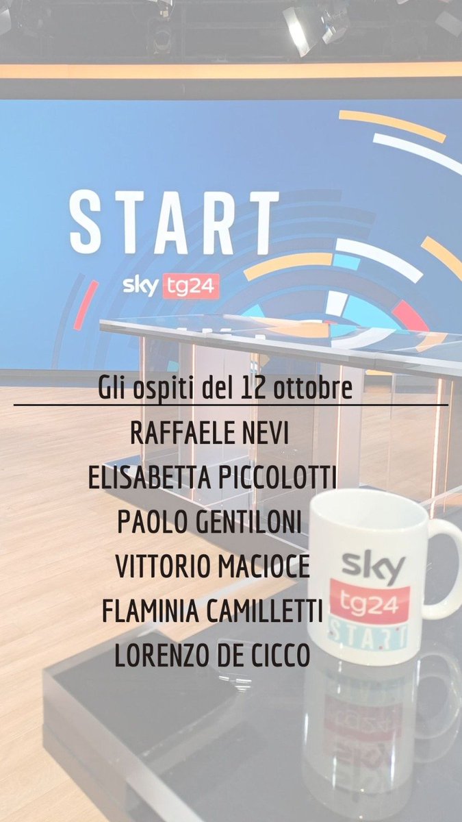 giopank's tweet photo. Domani a #Start saremo con @raffaelenevi, @BettaPiccolotti, @PaoloGentiloni, @VittorioMacioce, @FlamiCami e @LorenzoTheChick.
Come sempre dalle 9:30 su @SkyTG24. Vi aspetto! https://t.co/80xbHiDOaW