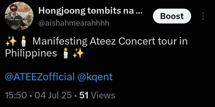 aishahmearahhhh's tweet photo. ✨🕯️ Manifesting Ateez Concert tour in Philippines 🕯️✨
@ATEEZofficial @kqent https://t.co/FP12QI2hvq