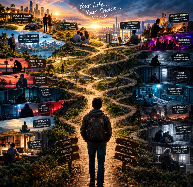 aidemleoxide_'s tweet photo. Your destiny is never pre-written; it is you who chooses the wrong path—whether it be a long, successful life, or a short one marked perhaps by misery, or perhaps by happiness. https://t.co/ij4H6nWJBT