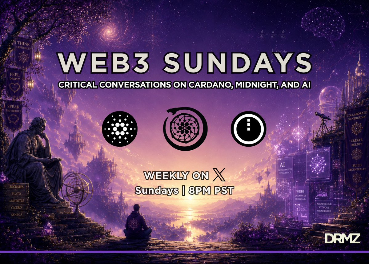 rod_drmz's tweet photo. Remember, remember, many of your favorite spaces are gone, but 
Sundays we continue to gather to catch up on all things Cardano, Midnight, and AI! 

Join us every Sunday 
8PM PST

All are welcome 🤘🏽

Set a reminder for episode 219!

🔗 https://t.co/NsSwmxSydA https://t.co/xcbiPrAX8e