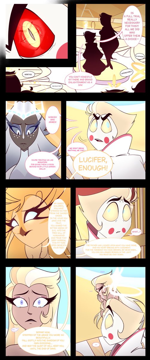 BlueLotus142's tweet photo. Hiii✨

Wanted to make a short comic of what happened before Lucifer’s and Lilith’s Fall (in my mind) and why, in this AU, Lucifer and Michael hate each other.✨

A sequel to the first panel I made of them?😅✨

Part 1/5 (?)

#LuciferMorningstar #HazbinHotelLucifer #HazbinHotelfanart #HazbinHotel