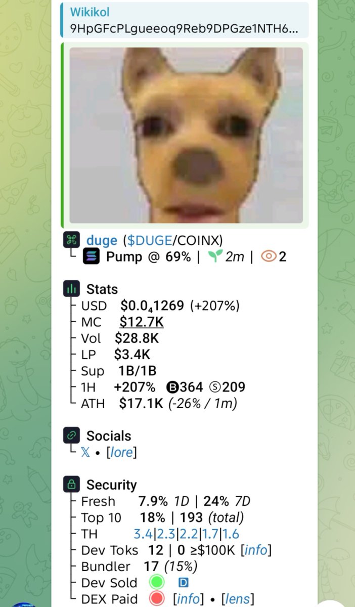 WikiKol1's tweet photo. Watch your entry on $DUGE
CA
9HpGFcPLgueeoq9Reb9DPGze1NTH6rDRZv3RbdcQpump
#SMNO #CRYPTOAI #CRYPTOCLARITYACT #MEMECOIN https://t.co/Bv1AKNbYLZ