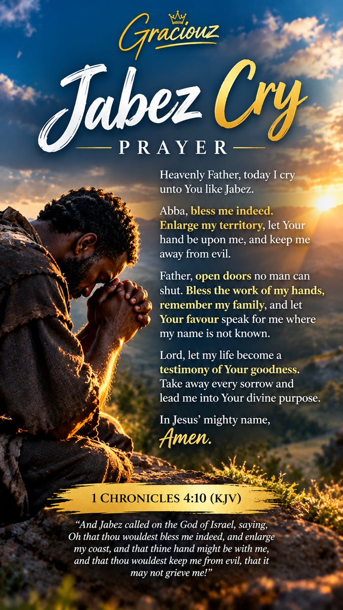 graciouzword's tweet photo. Lord, bless me indeed! Enlarge my territory, let Your hand be upon me, and keep me from evil. 🙏

May my life and family become a testimony of Your goodness.

📖 1 Chronicles 4:10

Type AMEN if this is your prayer. ❤️ https://t.co/wpnNRw9m7a