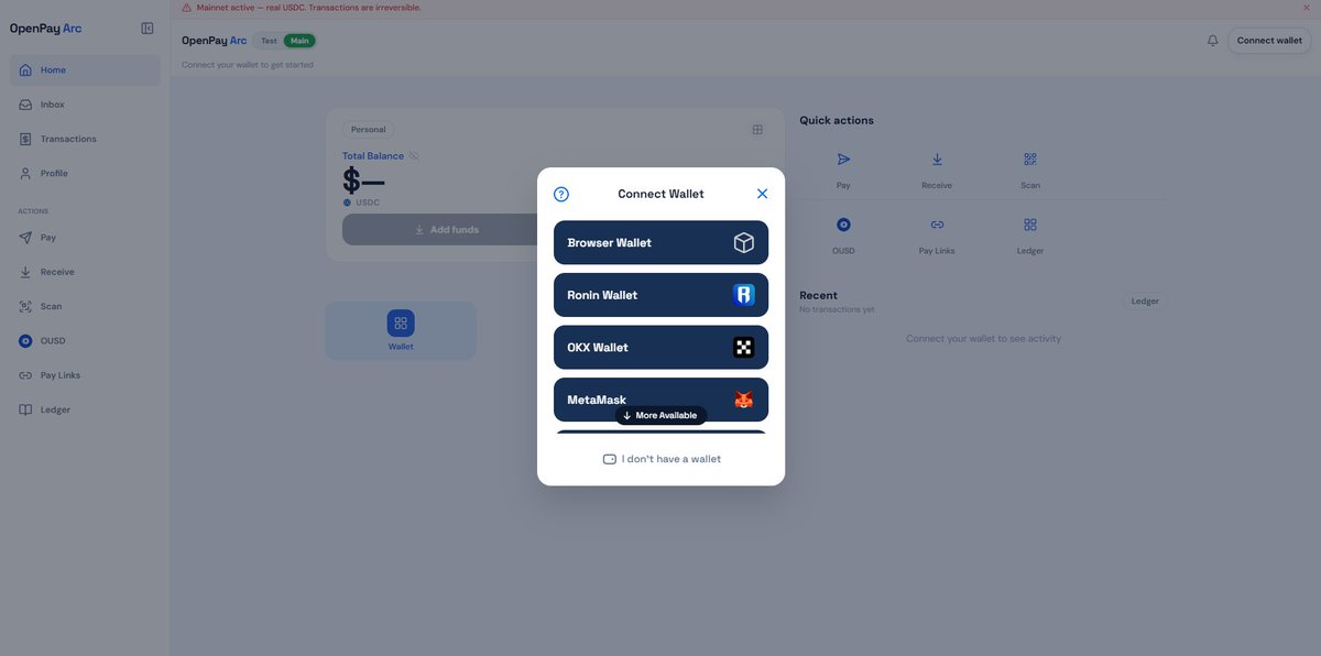 OpenPayArc's tweet photo. Introducing OpenPay Arc — a modern digital payment platform powered by @arc, built for seamless @USDC  payments and everyday transactions.

Now live: https://t.co/0k0KQQJjPy https://t.co/uH9ah8WmGa