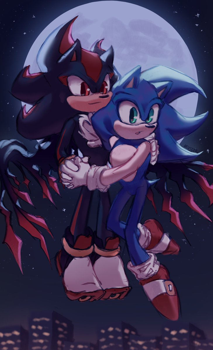 neustar__'s tweet photo. Day 9 &amp; 10: Wings &amp; Moonlight 🪽🌕

This took its sweet time but I can't tell you how happy the end result makes me🥹, I was indecisive at first but then this idea pop up! (1/2)

#sonictober2026 #sonadow https://t.co/t6BtLbabDN